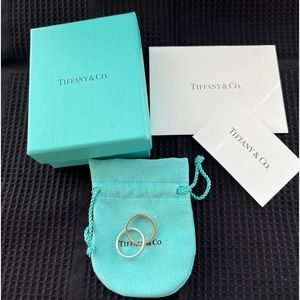 GUC💍 Authentic Tiffany & Co. 18K&Sterling Silver "1837" Interlocking Ring SZ-5
